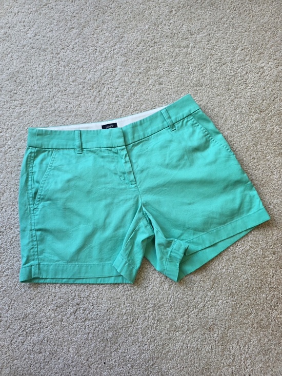 J. Crew Pants - J. Crew Cotton Teal Aqua Chino Bermuda Shorts Size 4